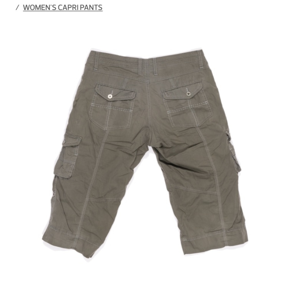 Women’s Kühl Sz 6 roll up green/grey cargo bermuda shorts - Picture 2 of 10